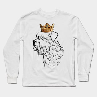 Soft Coated Wheaten Terrier Dog King Queen Wearing Crown Long Sleeve T-Shirt